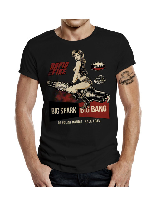 T-Shirt für Biker, Auto und Racing Fans: Big Spark