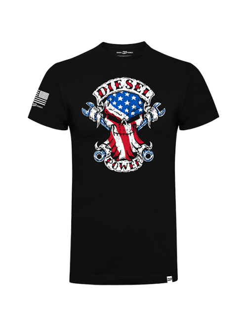 American Built Skull T-shirt Black