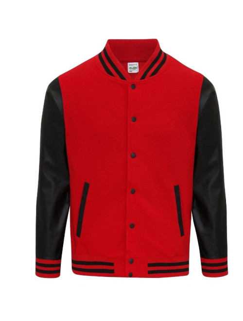 College jacket red / black