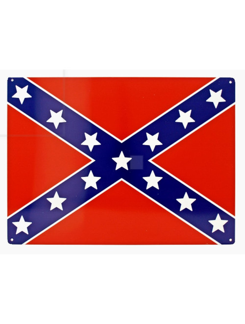 Confederate Flag Metal Tin Sign