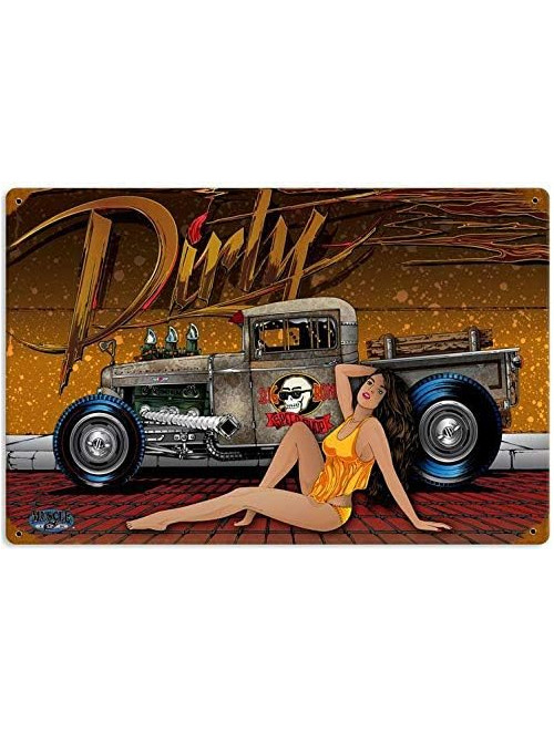 Hot Rod Rat Truck Pin Up Girl for