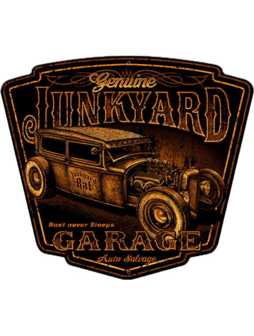 Classic Hot Rod JunkYard Garage Shop Art Sign15x13