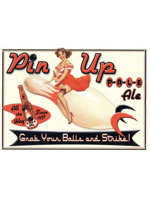 Pin-Up Pale Ale Metal Sign