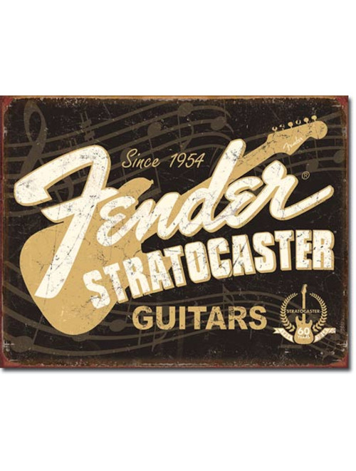 Fender Stratocaster Metal Sign