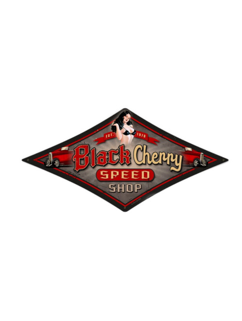 BLACK CHERRY SPEED SHOP METAL SIGN