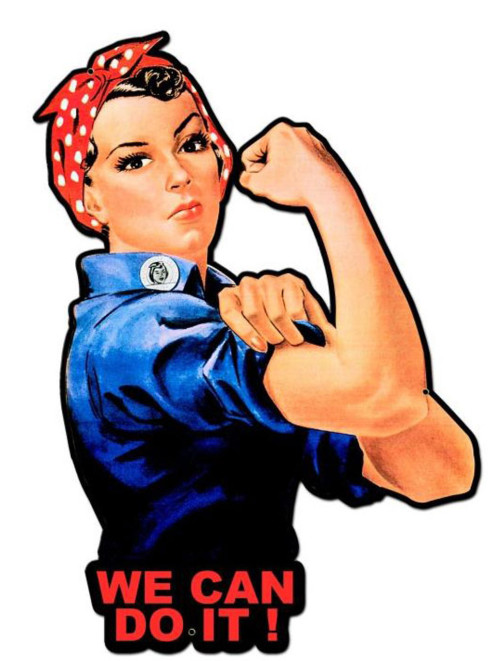 Rosie The Riveter – We Can Do It –Panneau métallique