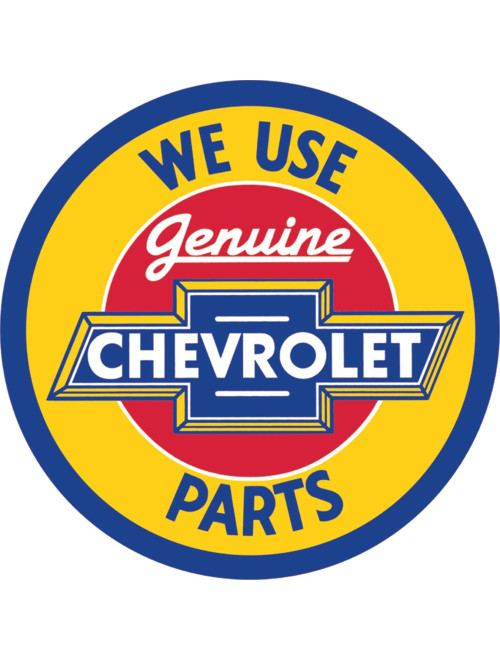 Chevy Round Genuine Parts  Metal Sign