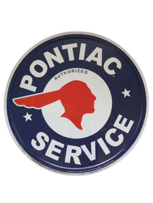Pontiac Round   Metal Sign