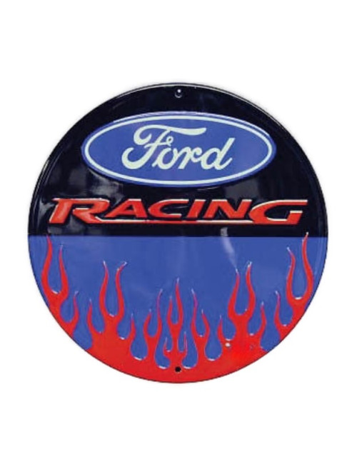 Ford Racing  Round   Metal Sign