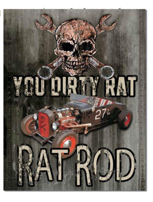 Rat Rod Metal  Blechschild