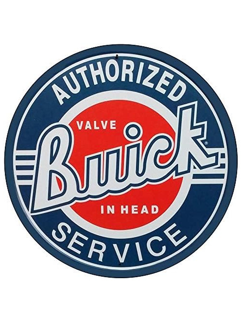 Buick Service  Round  Metal Sign